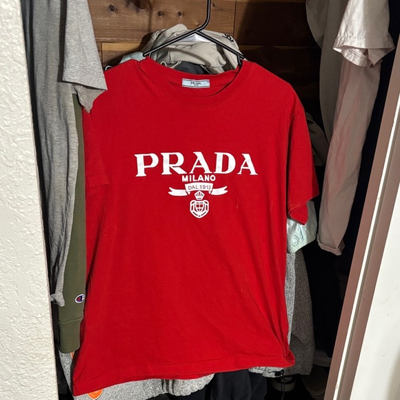 Prada Bold Red Short Sleeve Tee - Picture 1 of 2